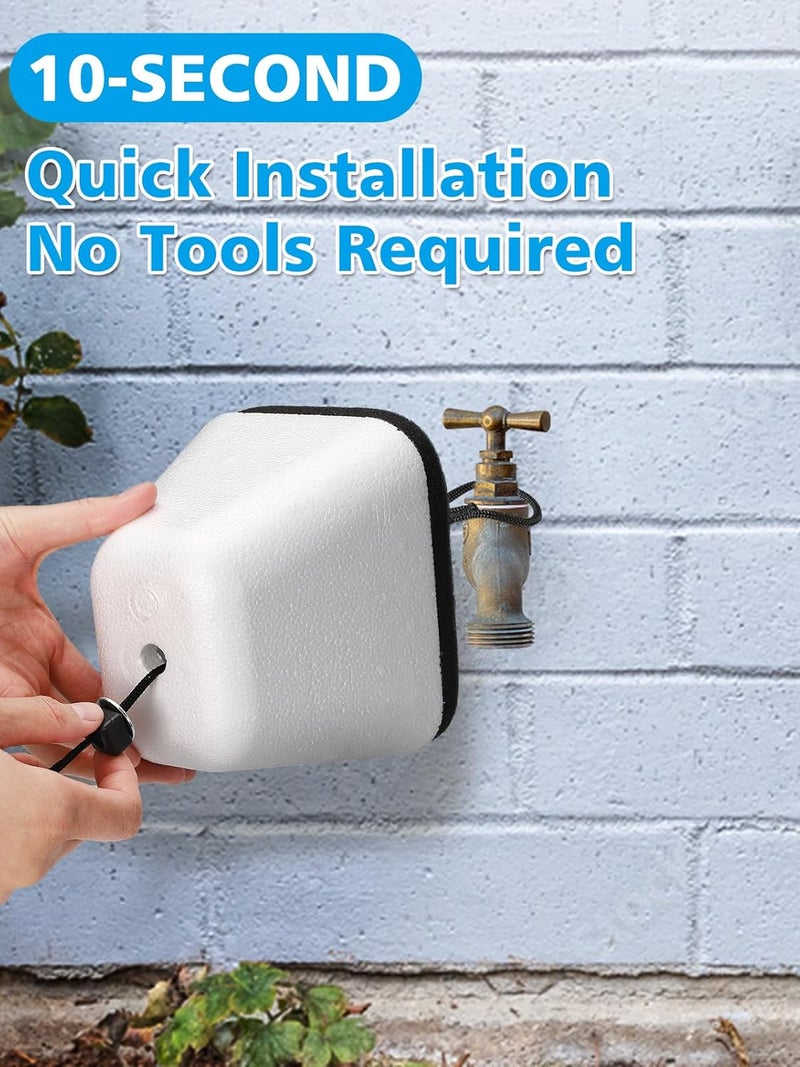 Big Gun Outdoor Faucet Covers for Winter, Easy to Install Insulated Foam Protector Against Freeze for Outside Faucet Water Spigot Garden Hose Bib, Resuable, 2 Pcs - Image 3